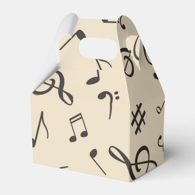 Music pattern favour box (Front Side)