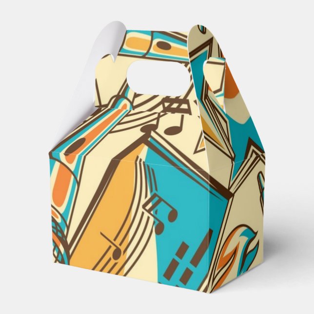 Music pattern favour box (Front Side)