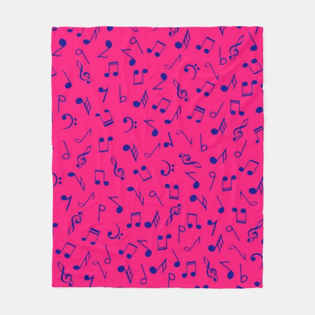 Music pattern fleece blanket (Front)