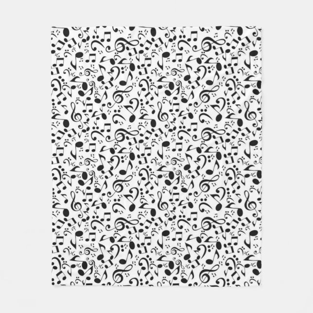 Music pattern fleece blanket (Front)