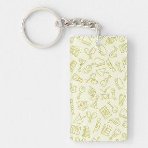 Music pattern key ring