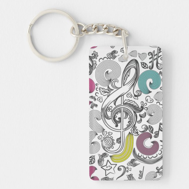 Music pattern key ring (Front)