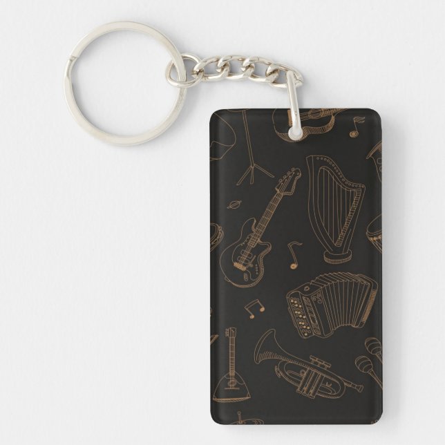 Music pattern key ring (Front)