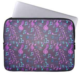 Music pattern laptop sleeve
