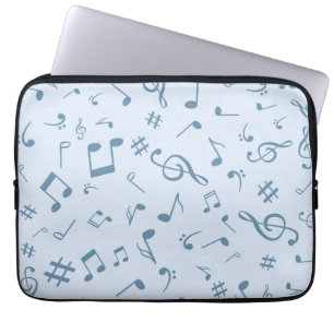 Music pattern laptop sleeve
