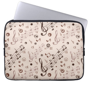Music pattern laptop sleeve