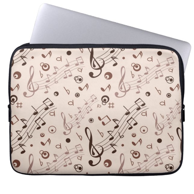 Music pattern laptop sleeve (Front)