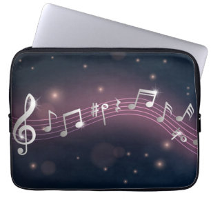 Music pattern laptop sleeve