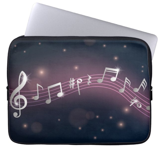 Music pattern laptop sleeve (Front)