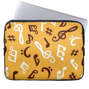 Music pattern laptop sleeve
