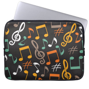 Music pattern laptop sleeve