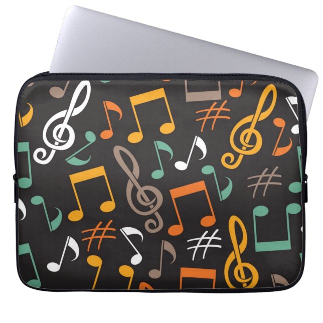 Music pattern laptop sleeve (Front)