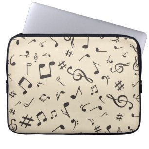 Music pattern laptop sleeve