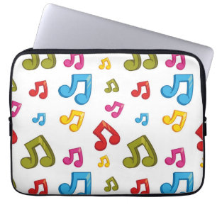 Music pattern laptop sleeve