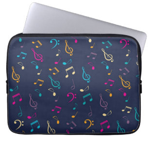 Music pattern laptop sleeve