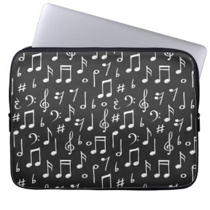 Music pattern laptop sleeve