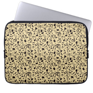 Music pattern laptop sleeve