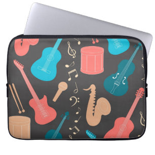 Music pattern laptop sleeve