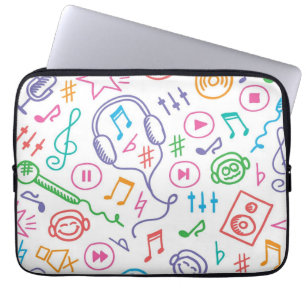Music pattern laptop sleeve