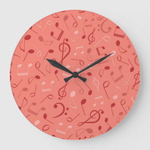 Music pattern large clock