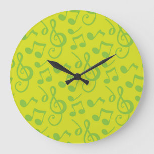 Music pattern large clock
