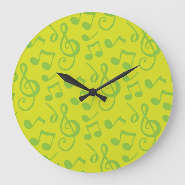 Music pattern large clock (Front)