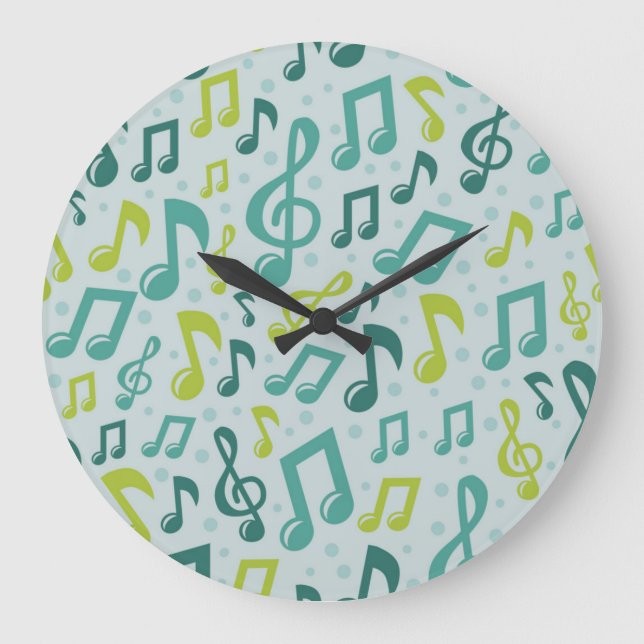 Music pattern large clock (Front)
