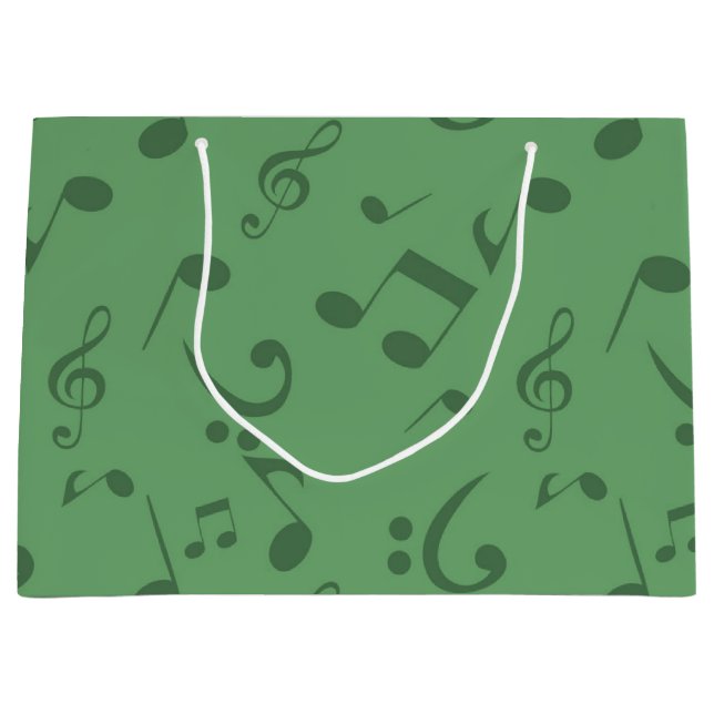 Music pattern large gift bag (Front)