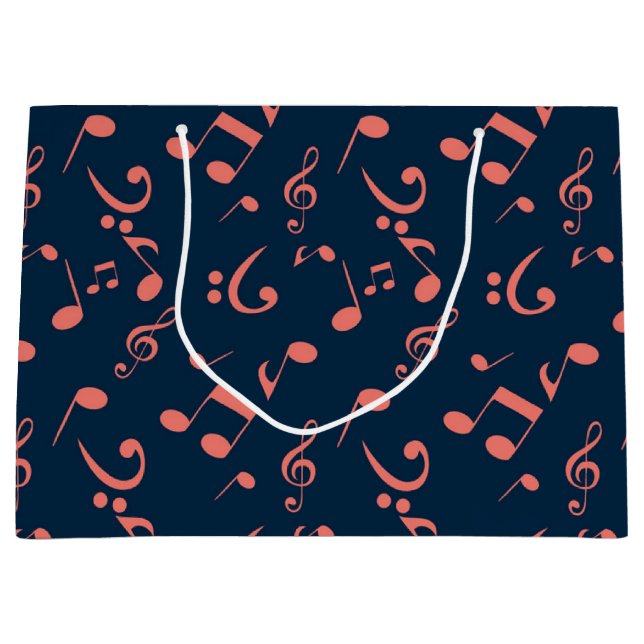 Music pattern large gift bag (Front)