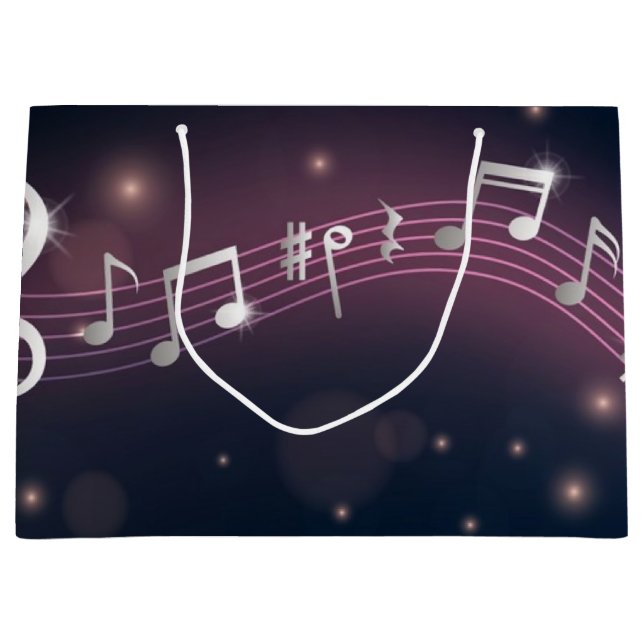 Music pattern large gift bag (Front)