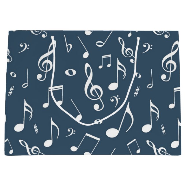 Music pattern large gift bag (Front)