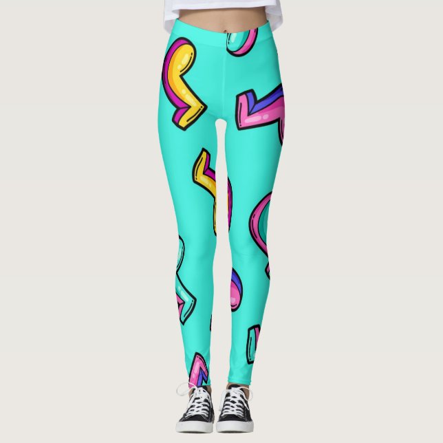 Music pattern leggings (Front)
