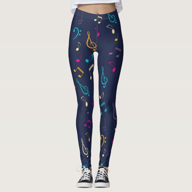 Music pattern leggings (Front)