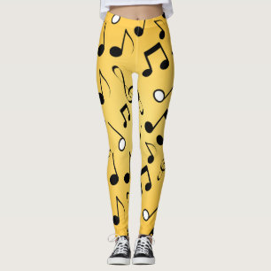 Music pattern leggings