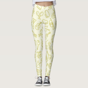 Music pattern leggings