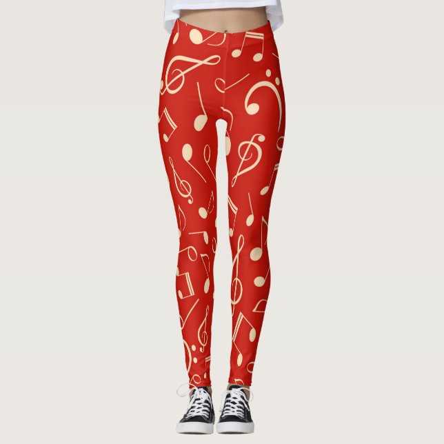 Music pattern leggings (Front)