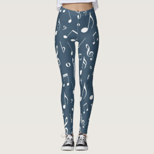 Music pattern leggings