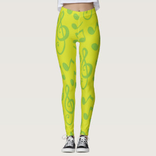 Music pattern leggings