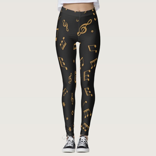 Music pattern leggings (Front)