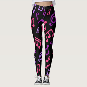 Music pattern leggings