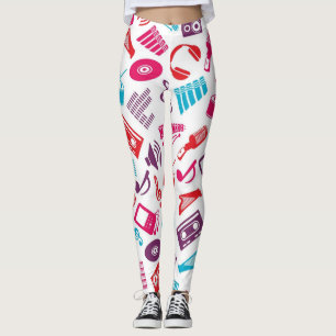 Music pattern leggings