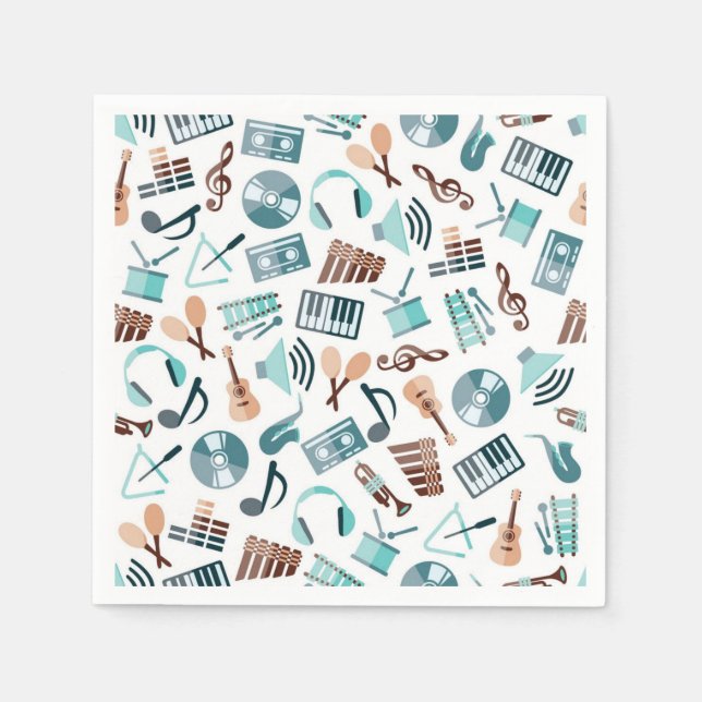 Music pattern napkin (Front)