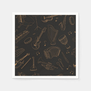 Music pattern napkin