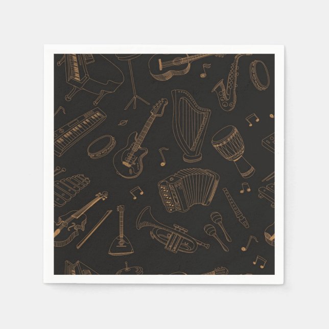 Music pattern napkin (Front)