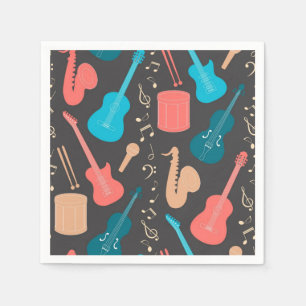 Music pattern napkin