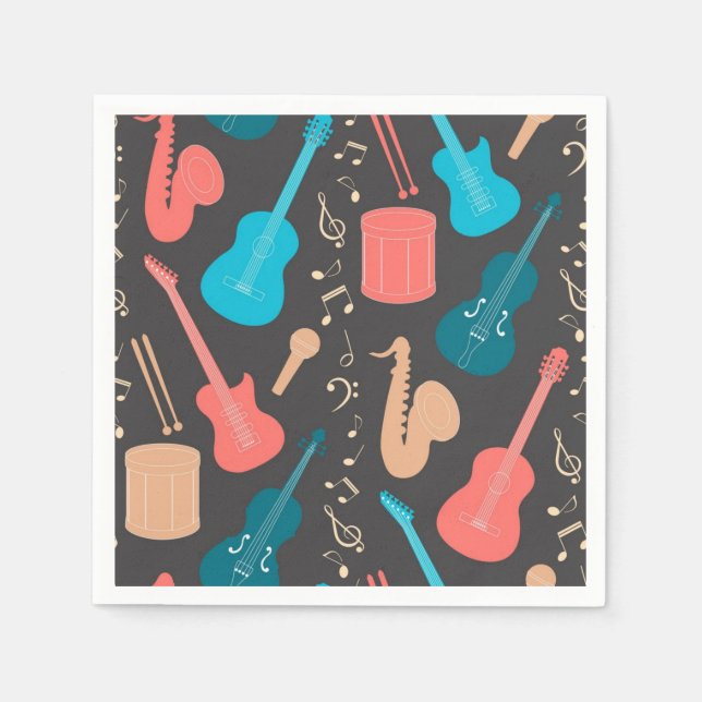 Music pattern napkin (Front)