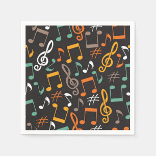 Music pattern napkin