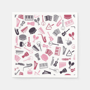 Music pattern napkin