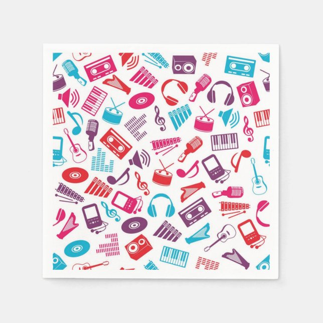 Music pattern napkin (Front)