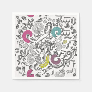 Music pattern napkin